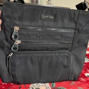 Calvin Klein Black Nylon Shoulder Bag